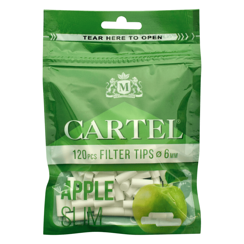 file_692ade274de3b.png Filtre Cartel Green Apple 6/15 mm x 120 pcs Slim - Image 1
